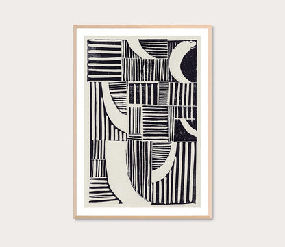 Grand Image Abstract Linocut B Digital Print by Grand Image