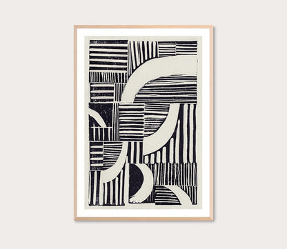 Grand Image Abstract Linocut C Digital Print by Grand Image