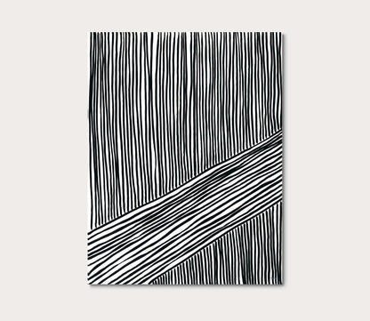 Grand Image Black and White Stripes 2 Canvas Digital Print by Grand Image