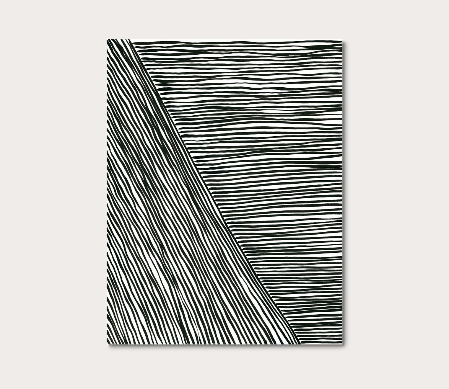 Black and White Stripes 4 Canvas Digital Print