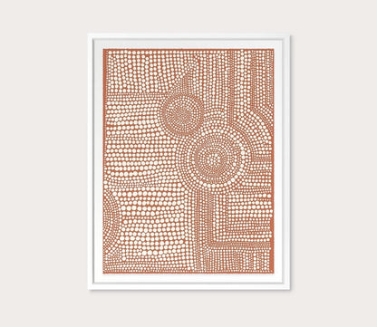 Grand Image Clustered Dots A in Red Digital Print by Grand Image