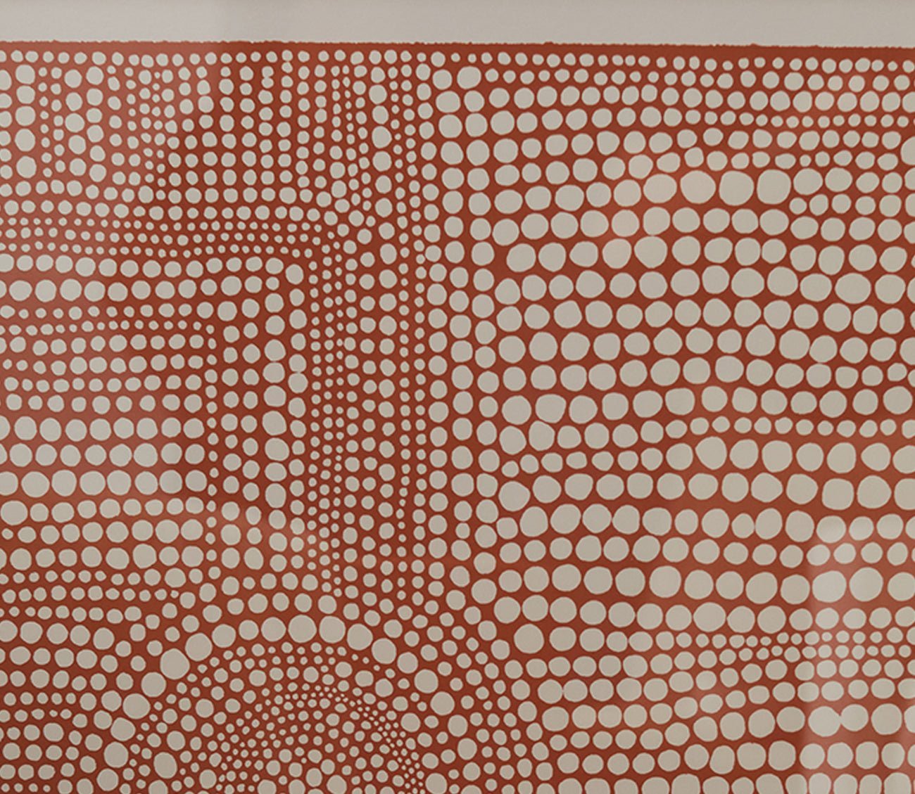 Grand Image Clustered Dots A in Red Digital Print by Grand Image