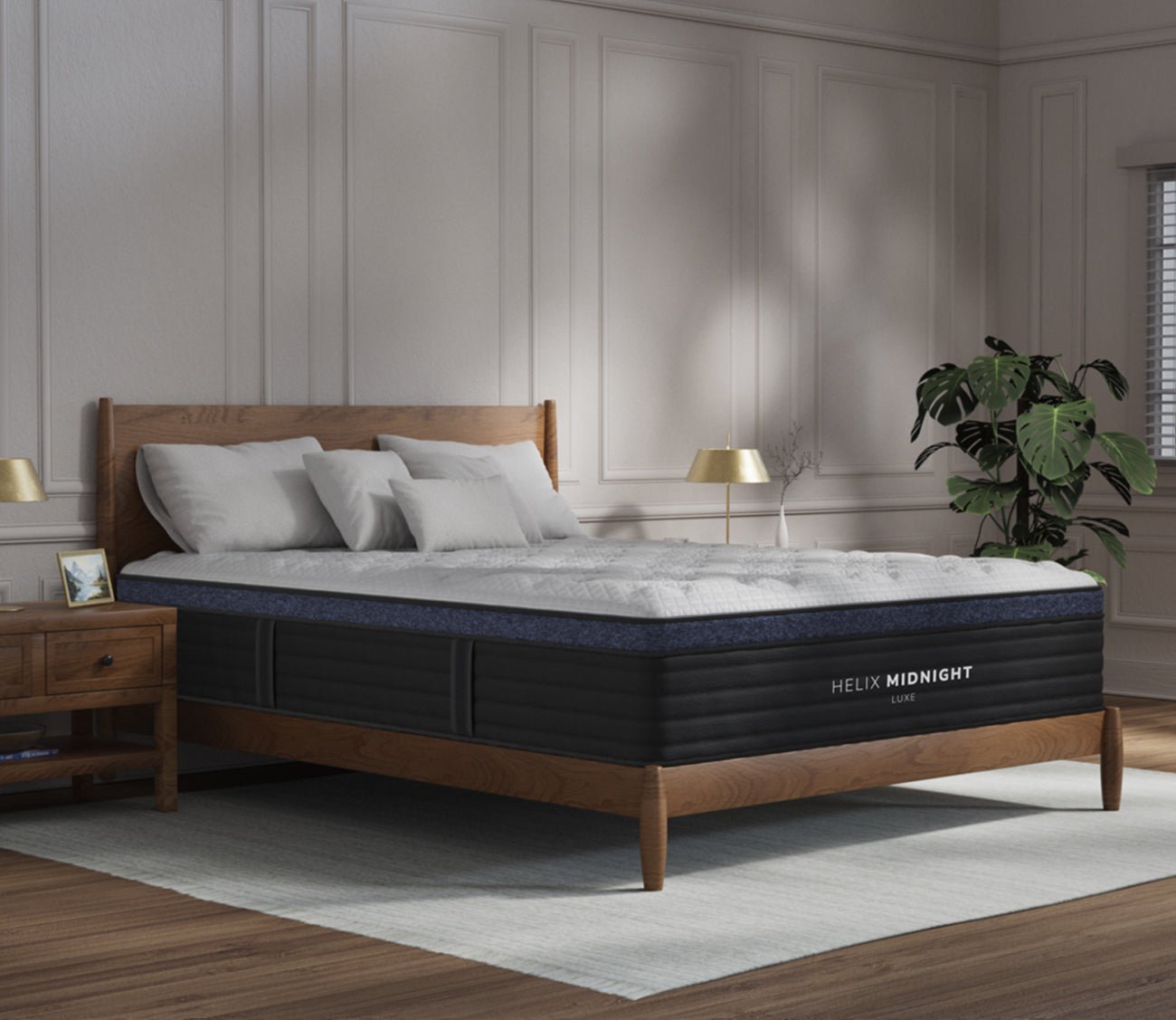 Helix Midnight Luxe Mattress by Helix roomscene angle