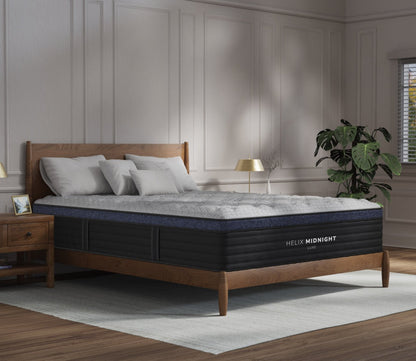 Helix Midnight Luxe Mattress by Helix roomscene side angle