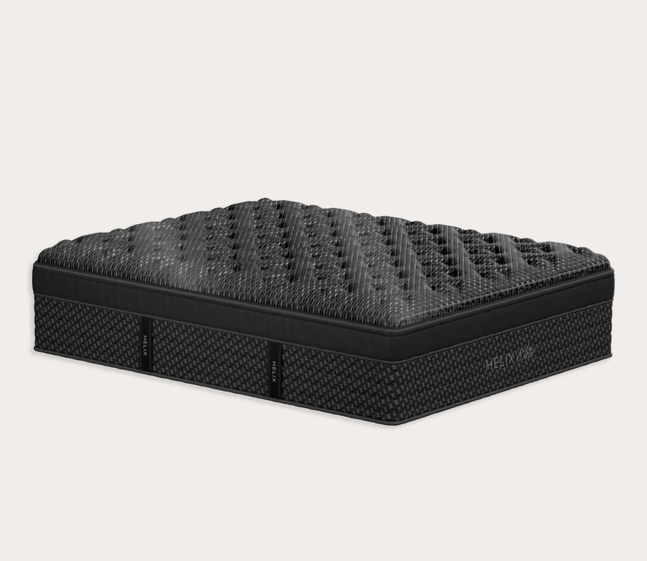 Helix Twilight Elite Mattress by Helix silo side angle