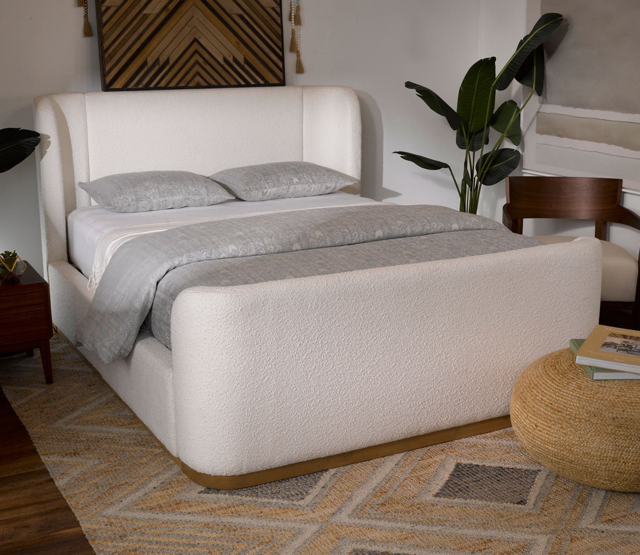 Hugo Upholstered Storage Bed by CM Home - angled view