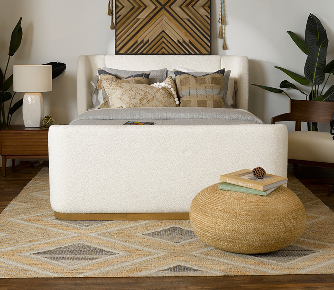 Hugo Upholstered Storage Bed by CM Home - head-on view