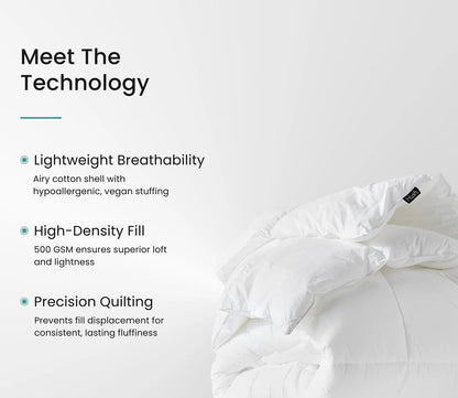 Hush Cloud Duvet Insert by Hush - lightweight, breathable, high-density fill for loft and lightness, precision quilting for consistent lasting fluffiness