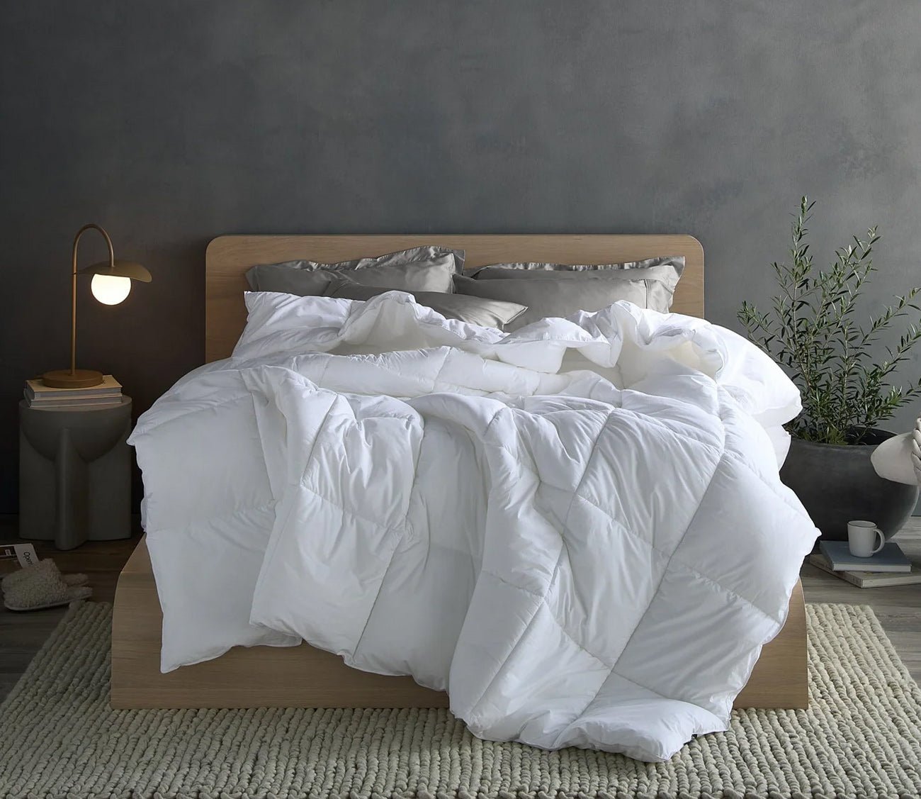 Hush Cloud Duvet Insert by Hush in bedroom, front facing