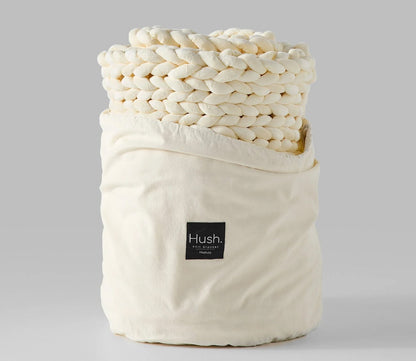 Hush Knit Weighted Blanket by Hush Blankets in cream