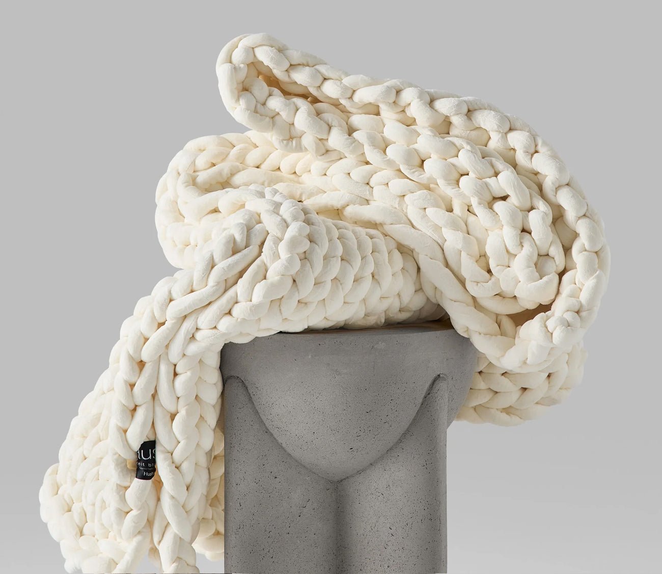Hush Knit Weighted Blanket in Minky Velour