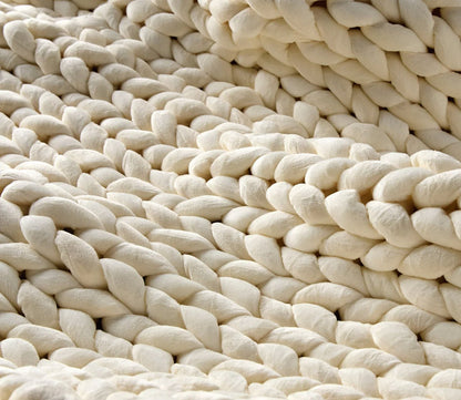 Hush Knit Weighted Blanket by Hush Blankets in cream, detail
