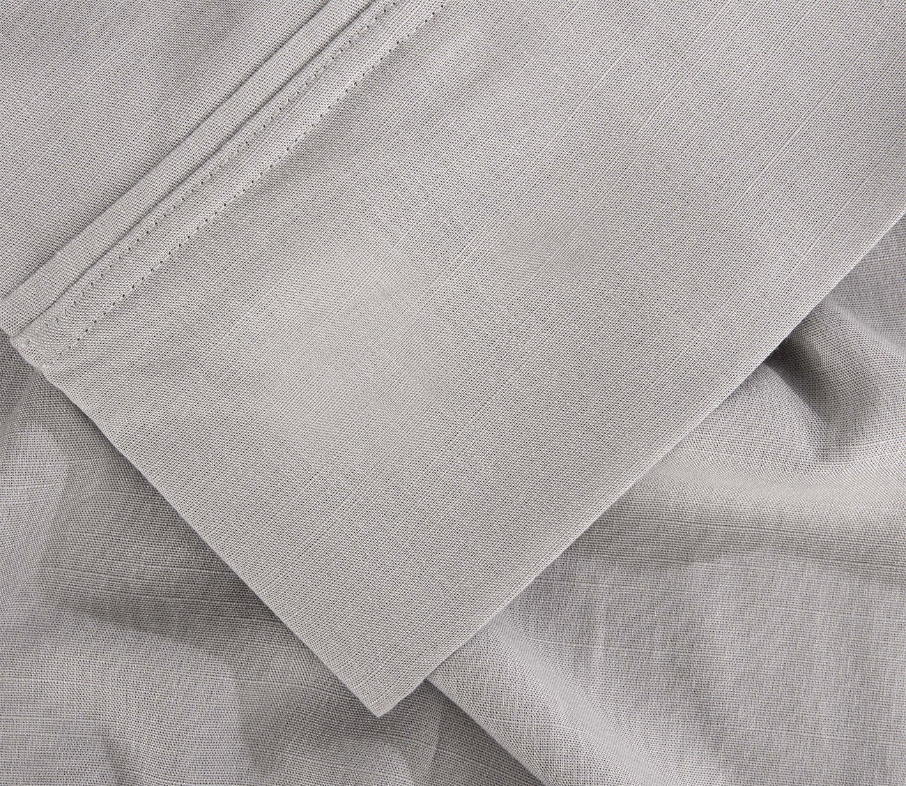 Bedgear Hyper-Linen Sheet Set in gray, closeup