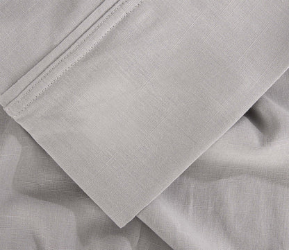 Bedgear Hyper-Linen Sheet Set in gray, closeup