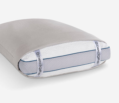 Hyper-Linen Sheet Set by Bedgear, pillow case straps, gray