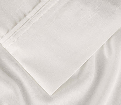 Bedgear Hyper-Linen Sheet Set in beige, closeup