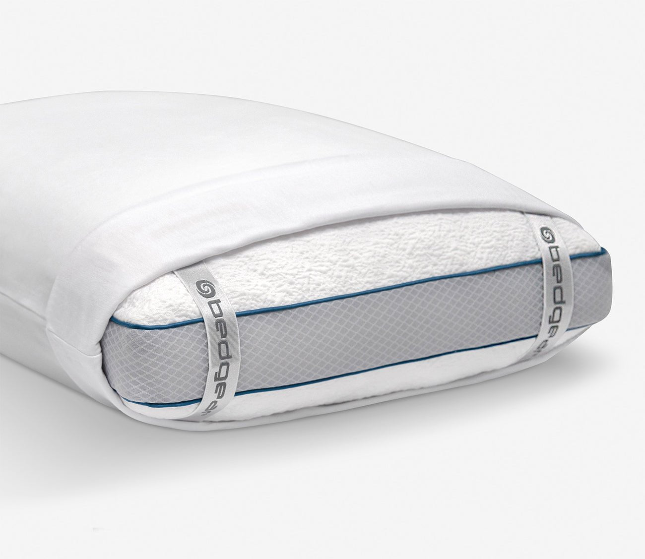 Hyper-Wool Sheet Set by Bedgear - pillowcase in white, strap detail