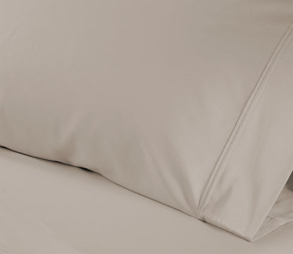 Hyper-Wool Sheet Set by Bedgear in beige, pillowcase detail