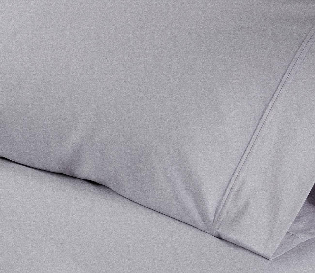 Hyper-Wool Sheet Set by Bedgear in gray, pillowcase detail