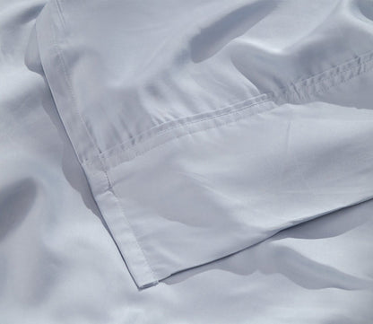 Iced Cooling Sheet Set by Hush Blankets, blue sheets close up