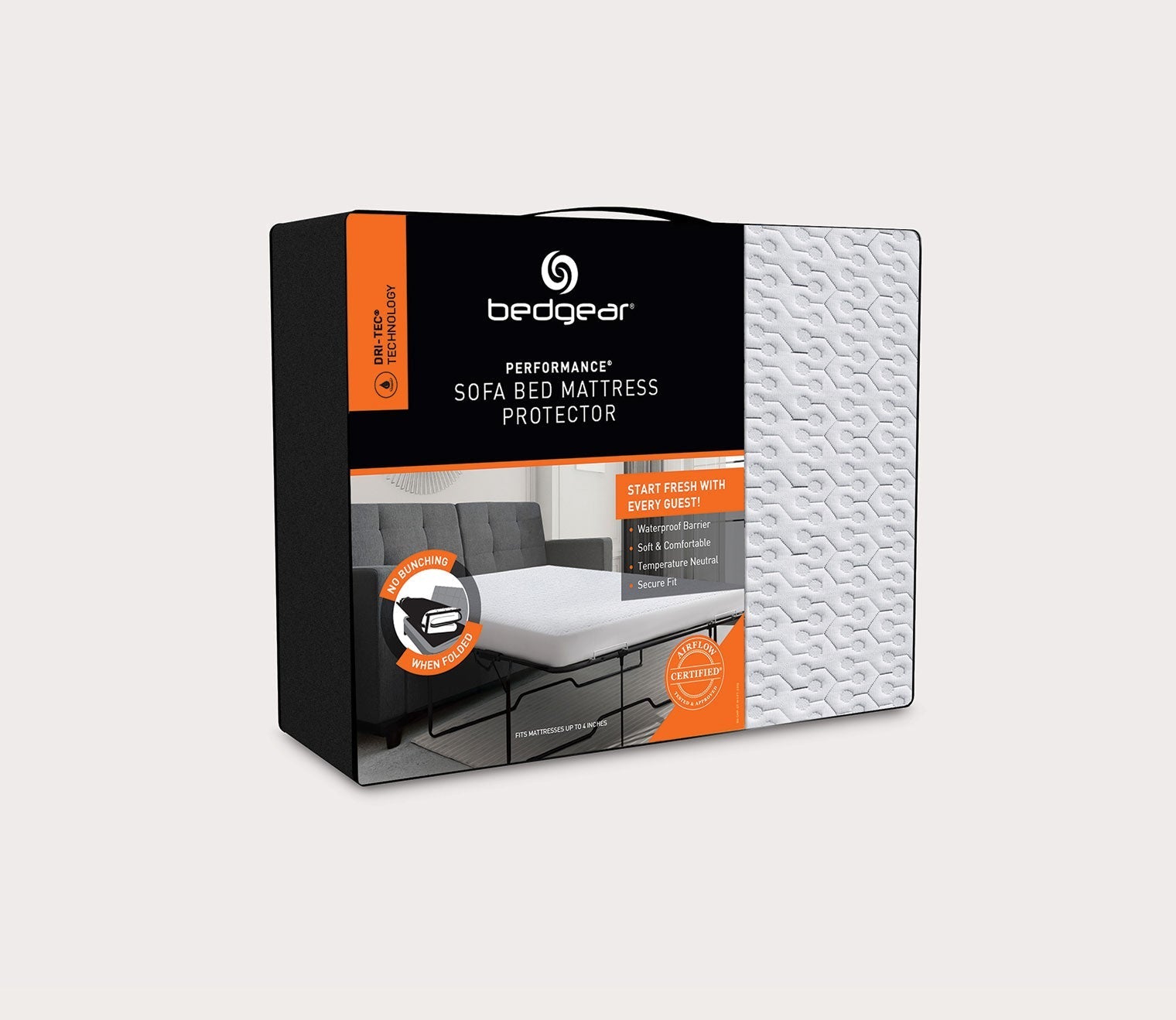 iProtect Waterproof Sofa Bed Mattress Protector by Bedgear, packaging