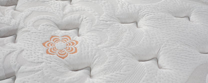 Close-up of Karma Elite Hybrid Super Cush Mattress by PranaSleep.