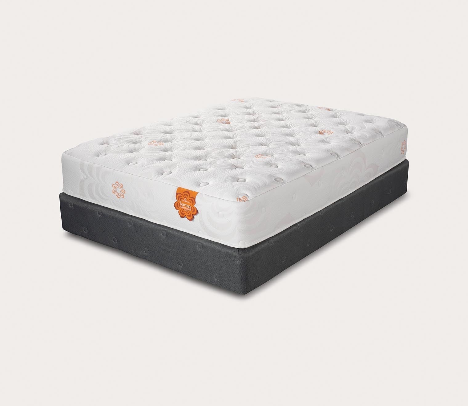Silo mage of Karma Select Hybrid Plush Mattress - angle view.