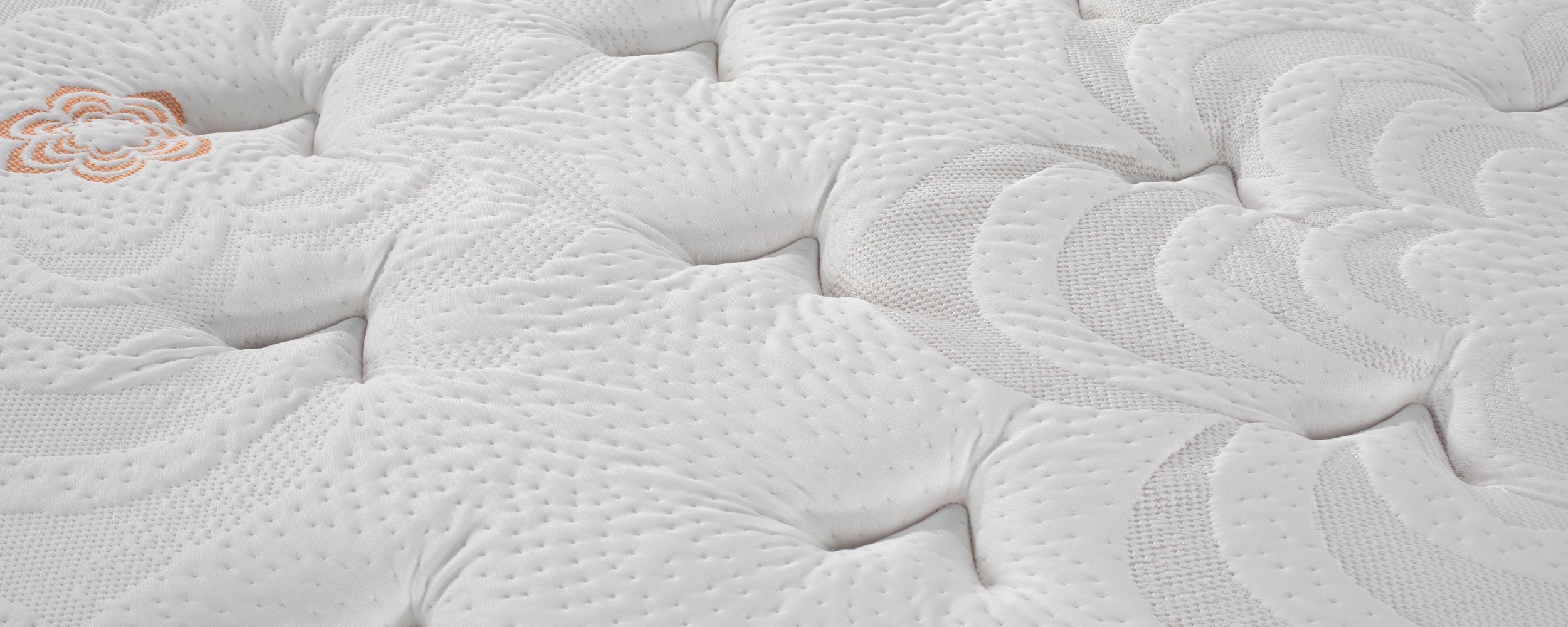 Close-up of PranaSleep Karma Select Hybrid Super Cush Mattress.