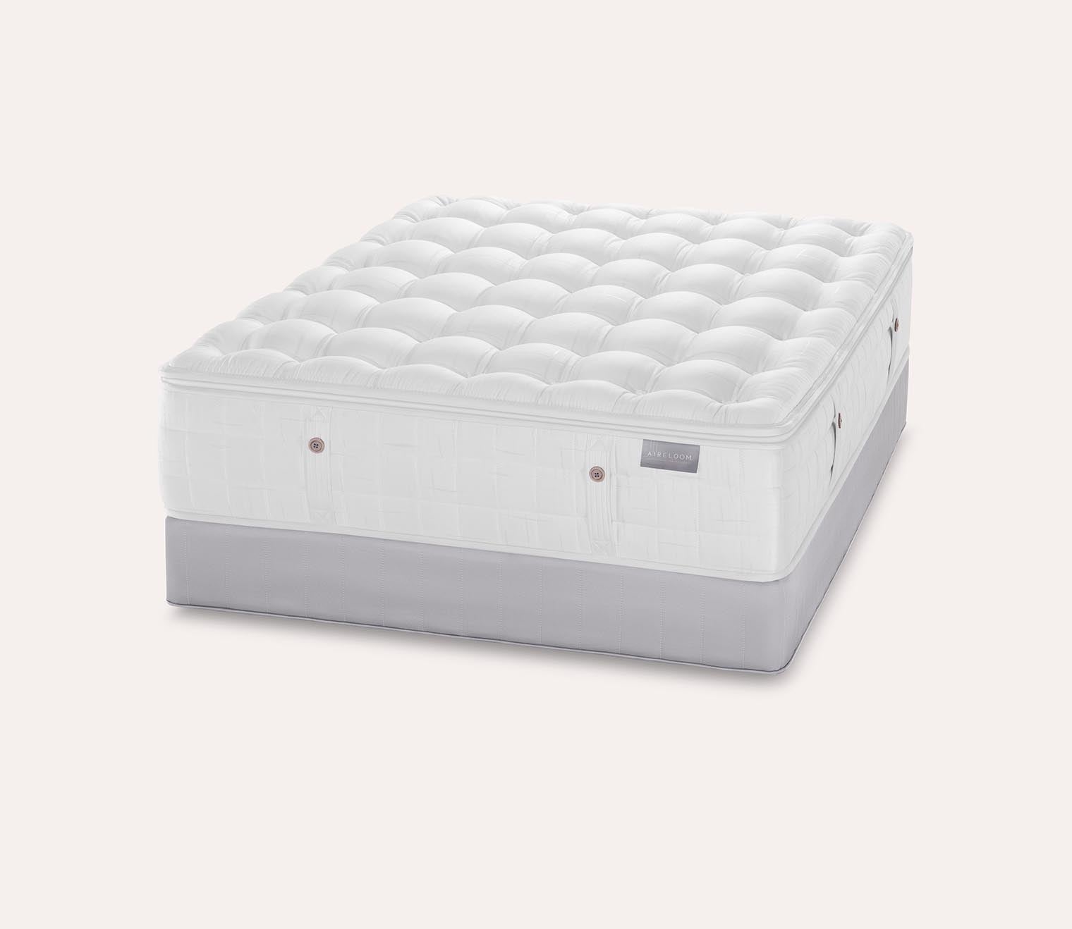 Silo image of Karpen Ivory Luxetop Firm Mattress set on a standard foundation.