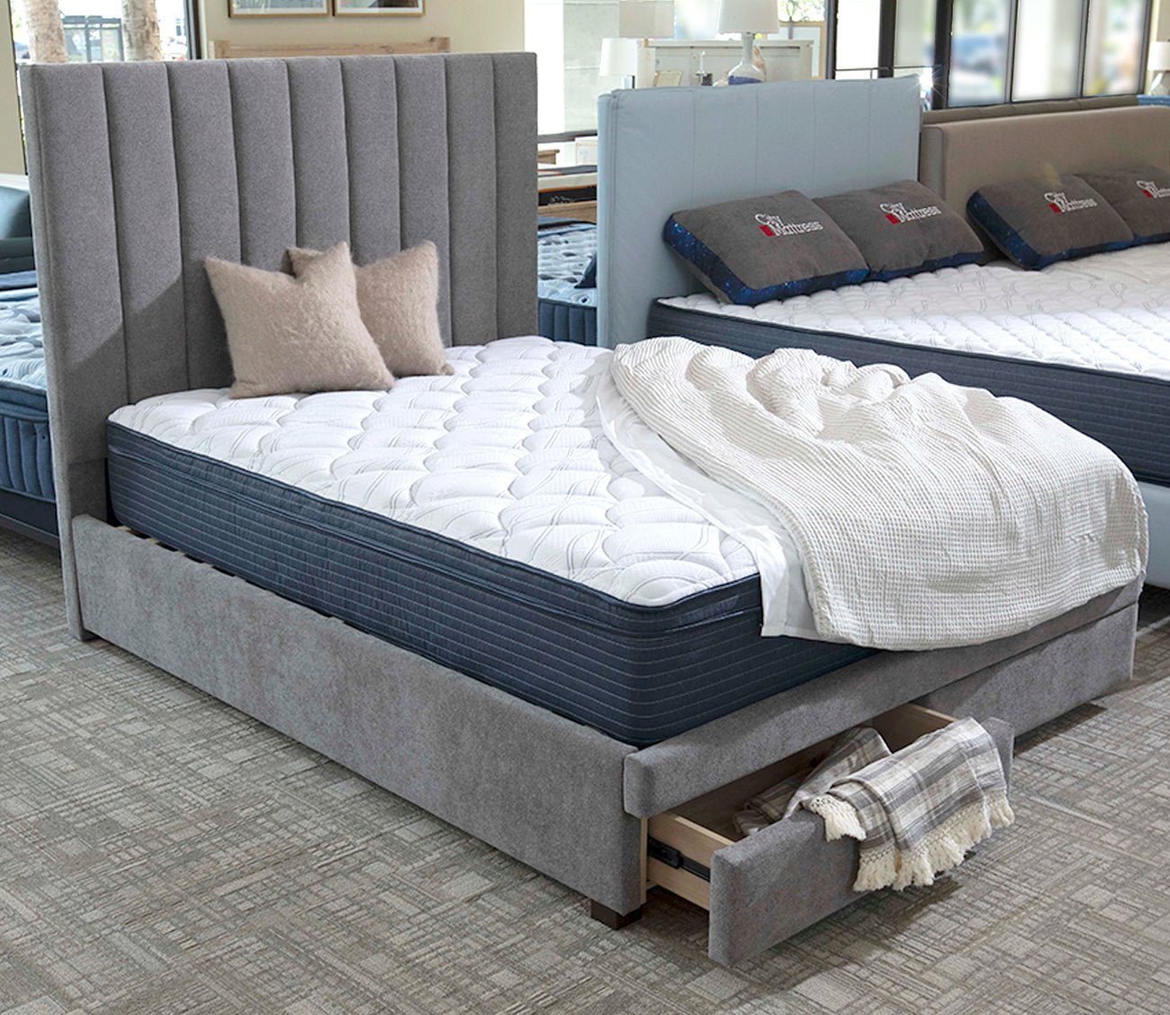 Kemper Storage Bed in Storm