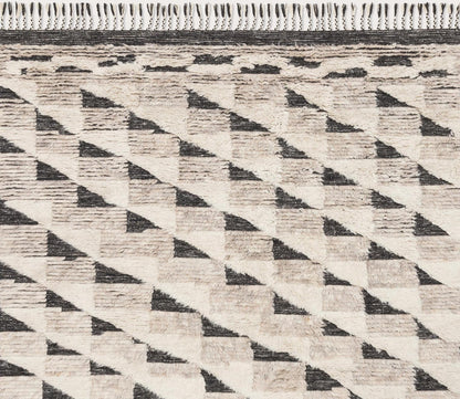 Khalid Natural Black Area Rug by Loloi