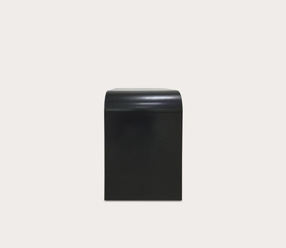 Liabella 1-Drawer Curved Nightstand by Safavieh - black silo side view