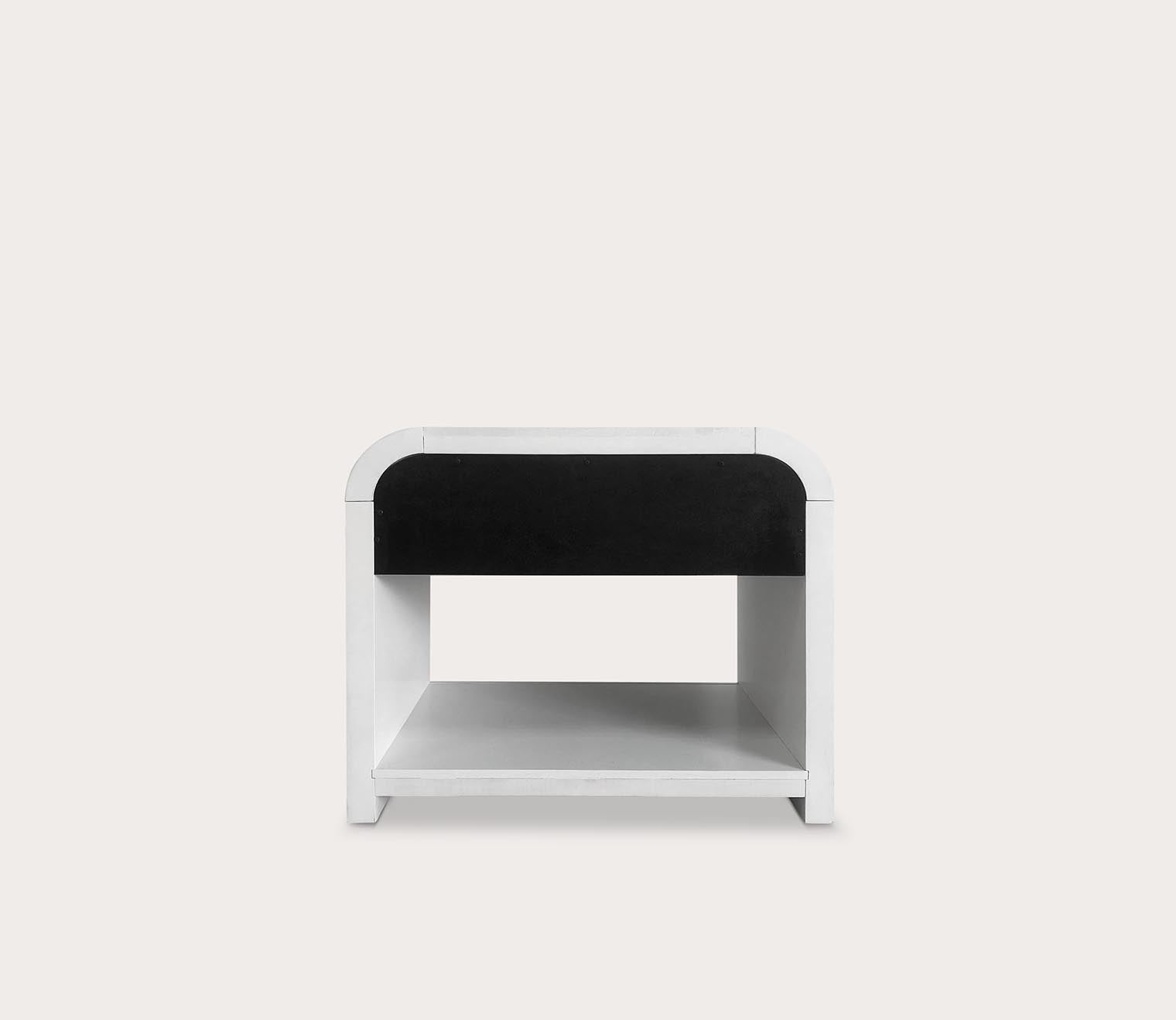 Liabella 1-Drawer Curved Nightstand by Safavieh - silo back view