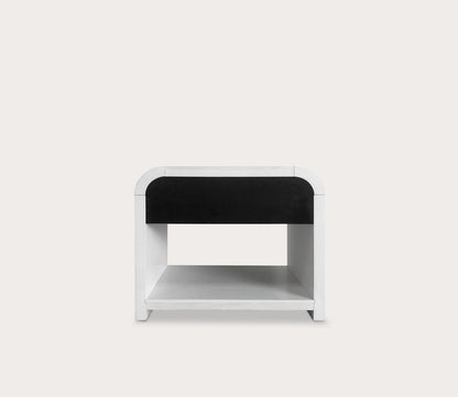 Liabella 1-Drawer Curved Nightstand by Safavieh - silo back view
