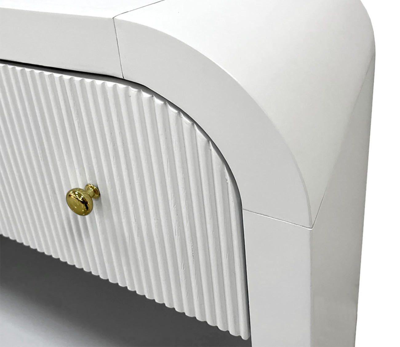 Liabella 1-Drawer Curved Nightstand by Safavieh - silo close up