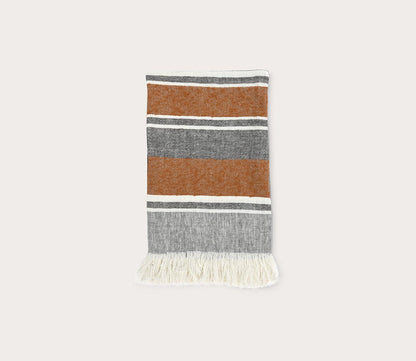 Lima Stripe Throw Blanket by Villa by Classic Home in gray silo