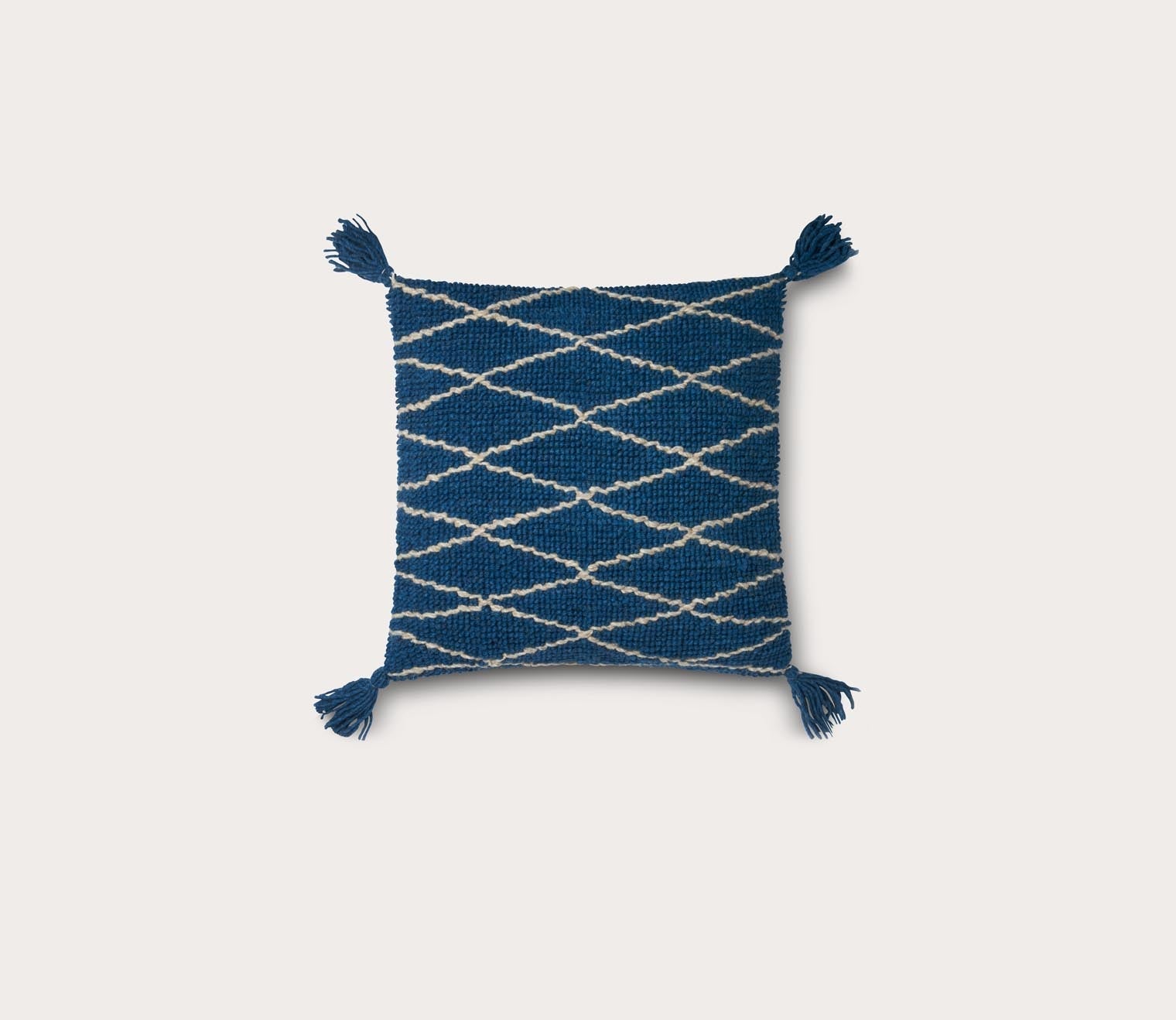 Crisscross Blue Throw Pillow Set of 2