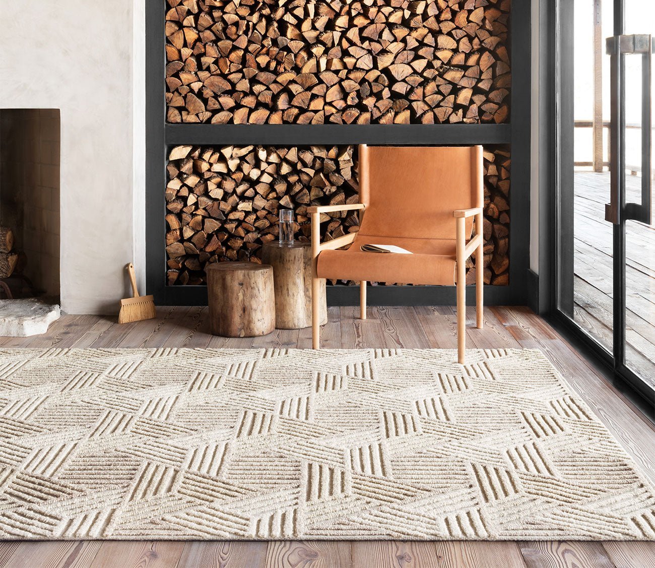 Ehren Oatmeal Ivory Area Rug