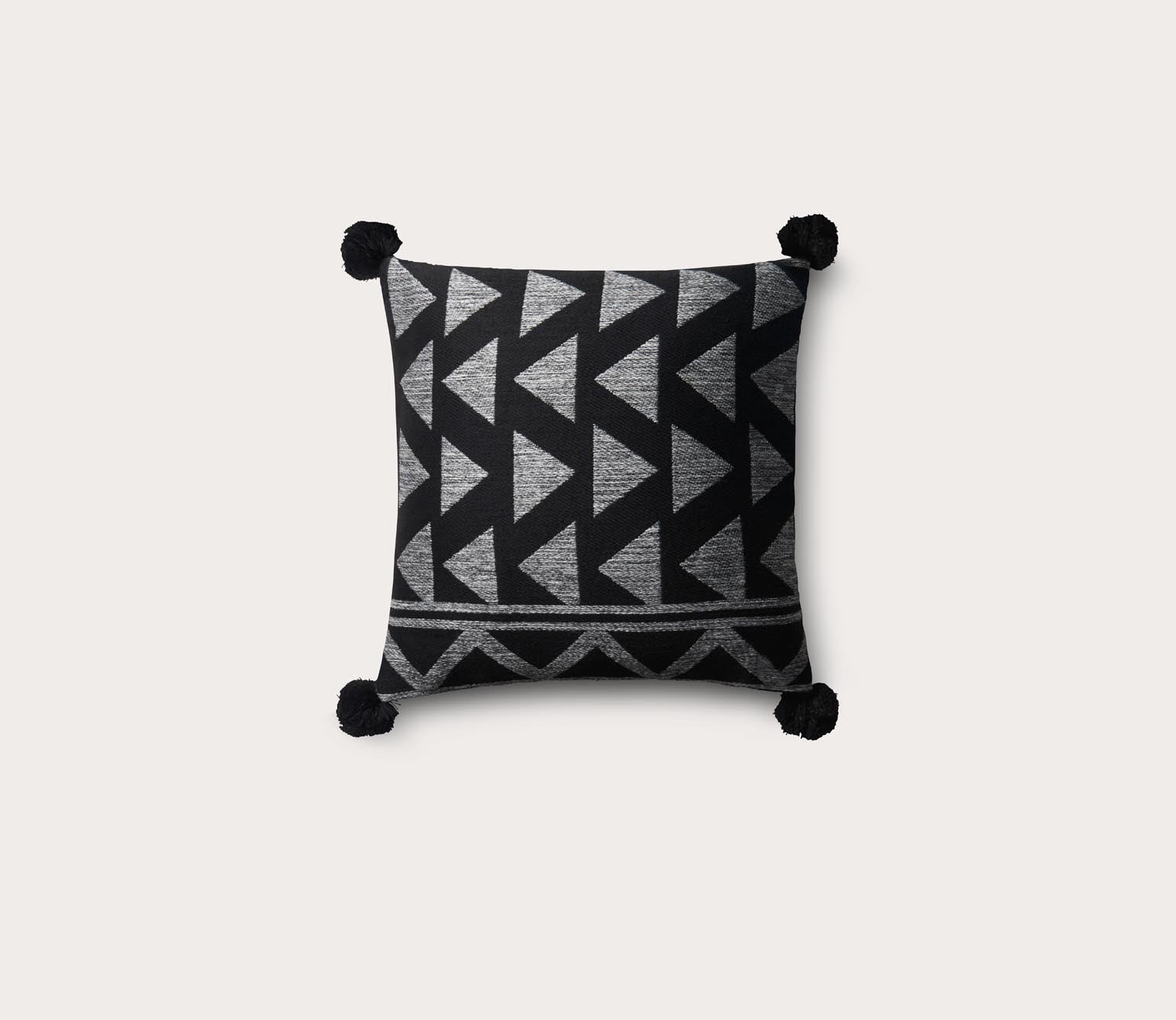 Geometric Black Throw Pillow Set of 2