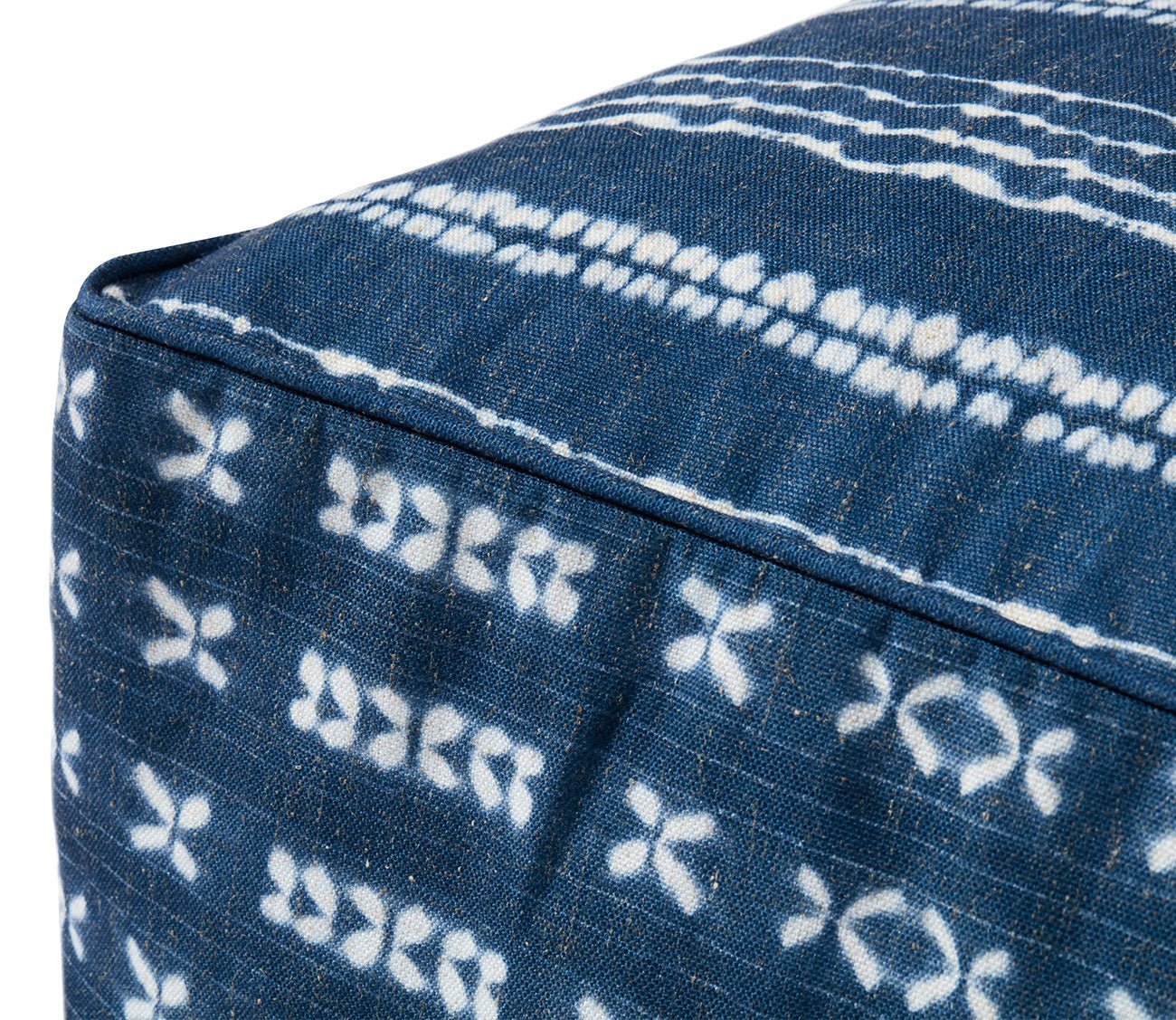 Loloi Indigo Pattern Square Pouf by Loloi