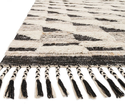 Loloi Khalid Natural Black Area Rug by Loloi