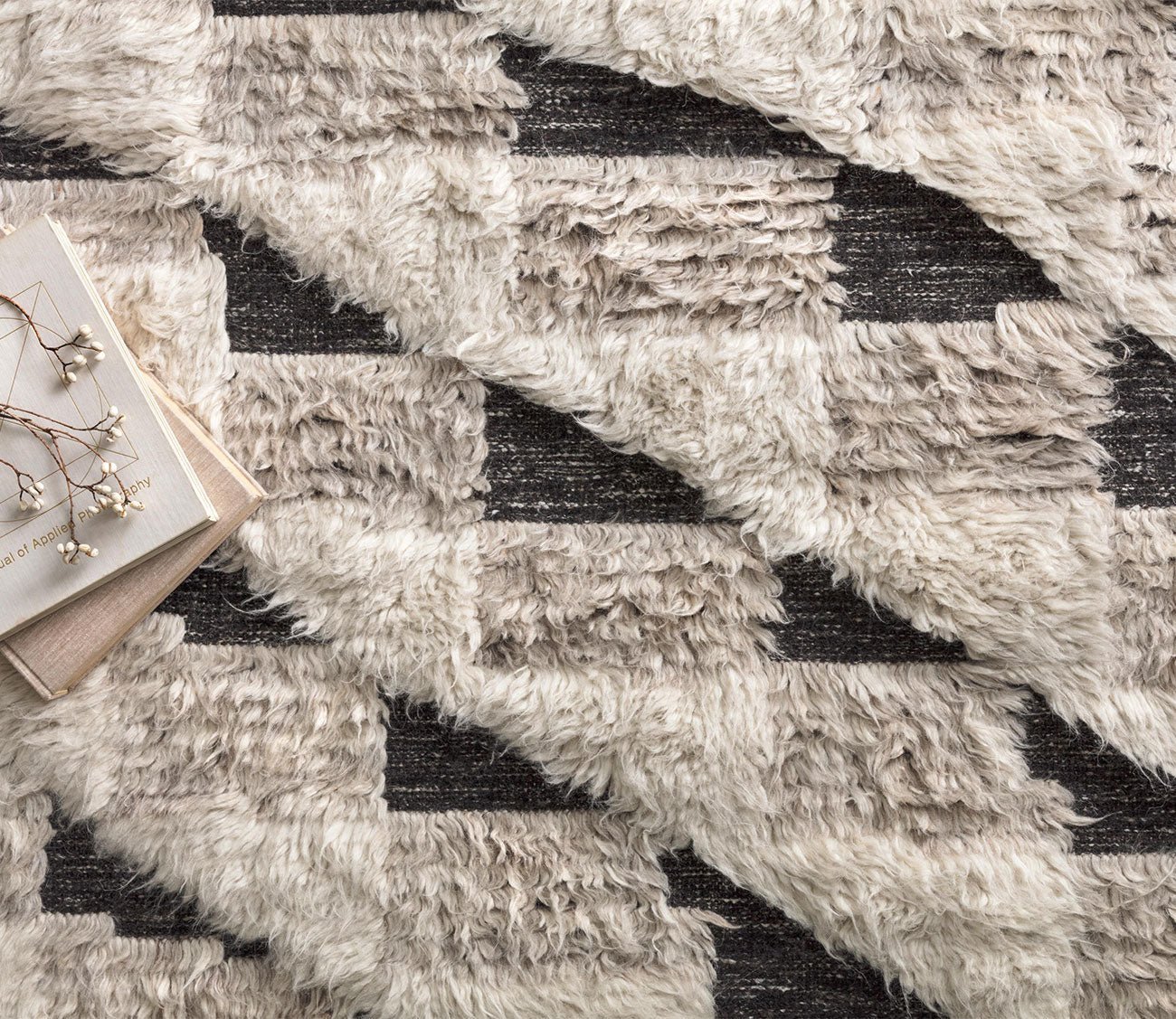 Loloi Khalid Natural Black Area Rug by Loloi