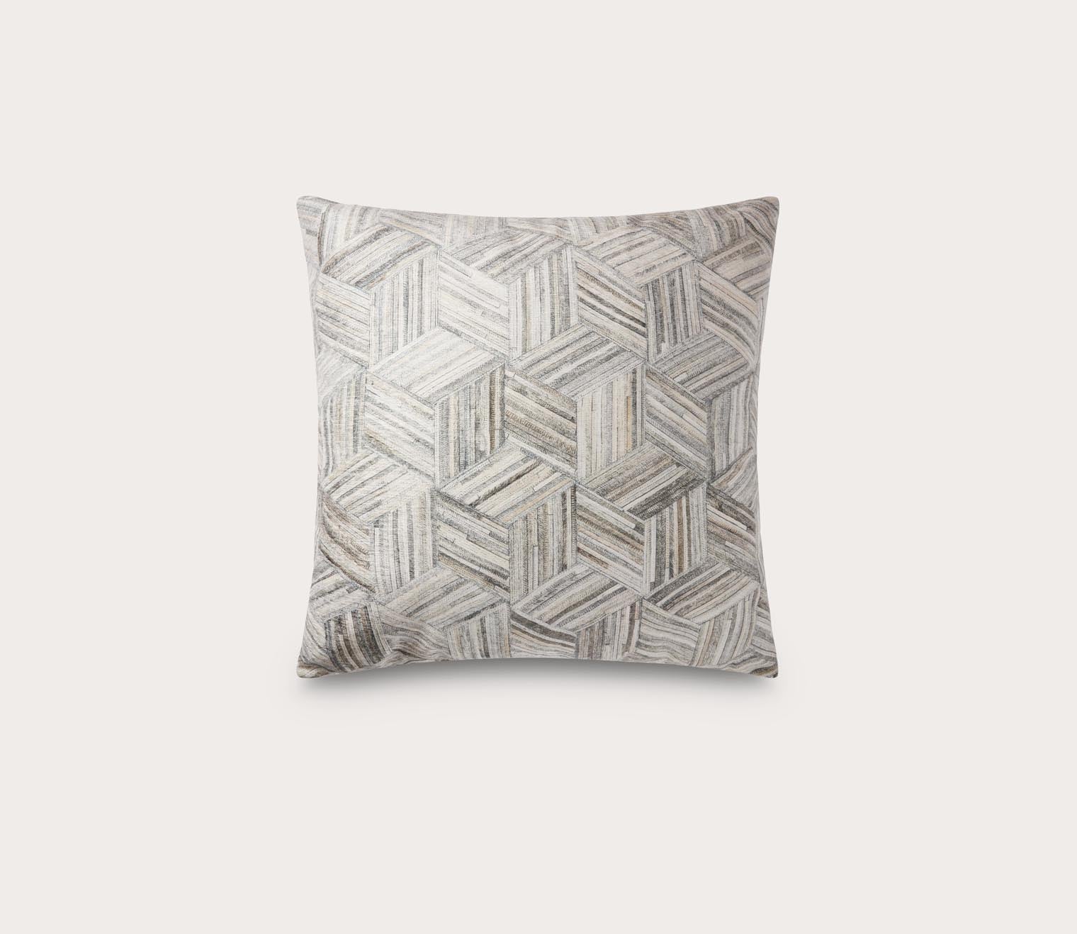 Lattice Faux Hide Floor Pillow Set of 2