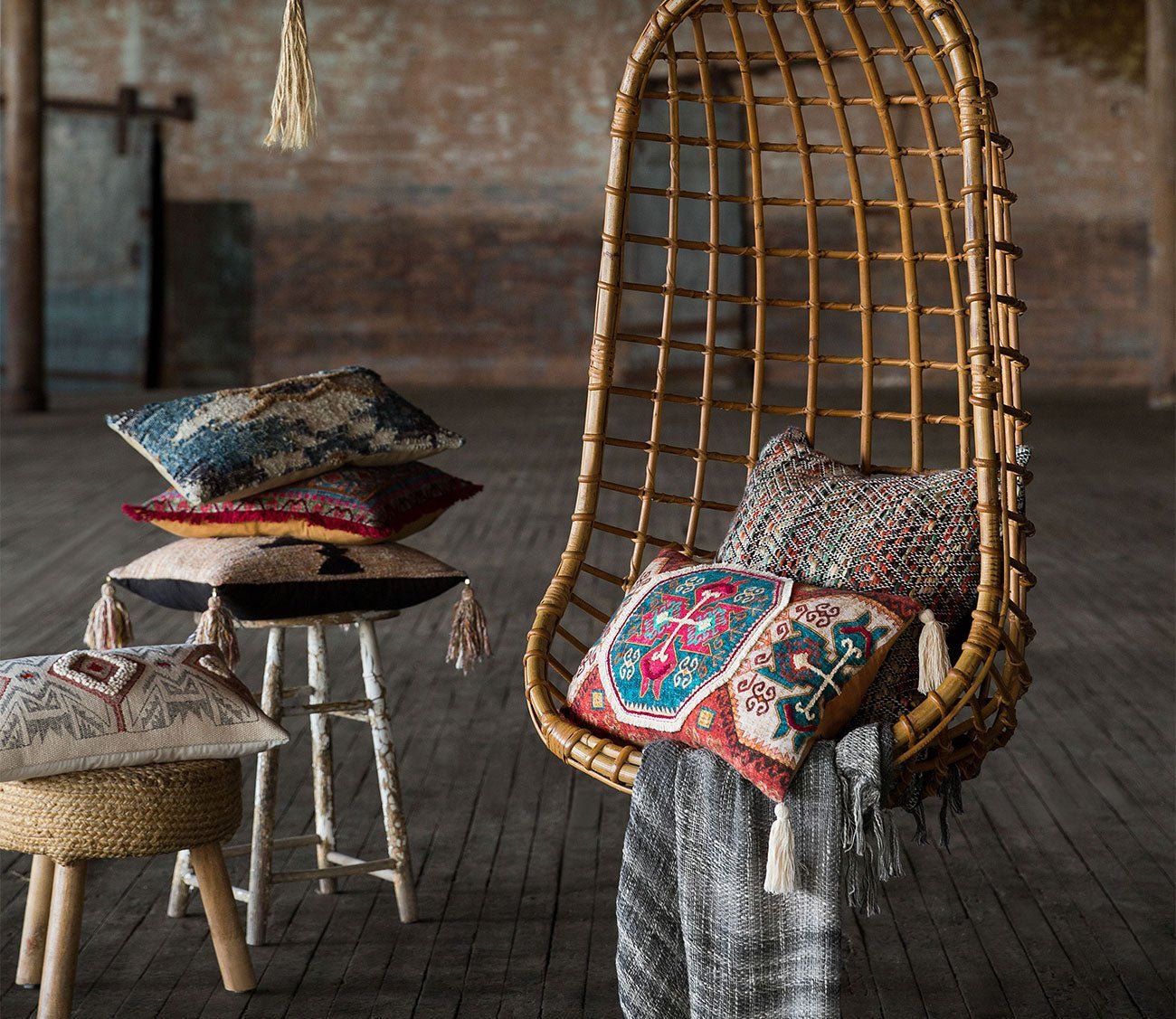 Loloi Southwestern Jute Throw Pillow Set of 2 by Loloi