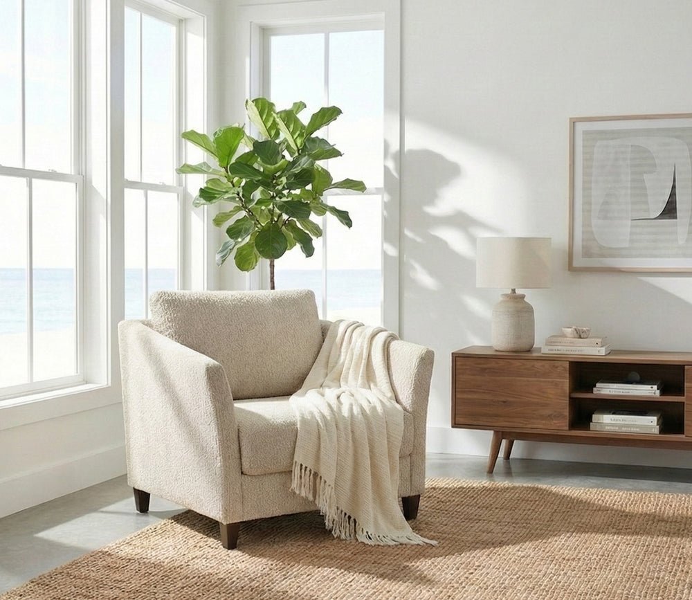 Luonto Naples Sleeper Sofa in light gray in room scene