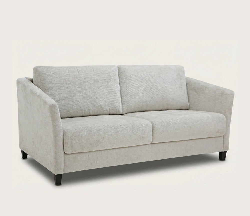 Luonto Naples Sleeper Sofa queen, ivory, silo, side angle