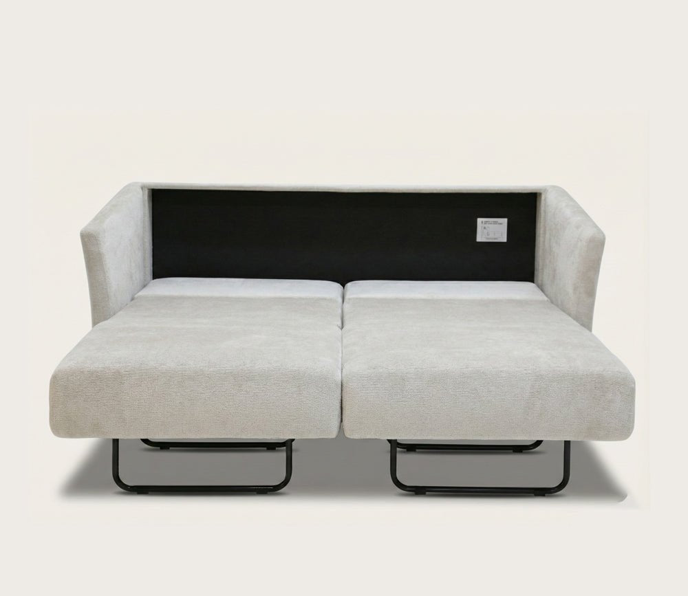 Luonto Naples Sleeper Sofa, ivory, open