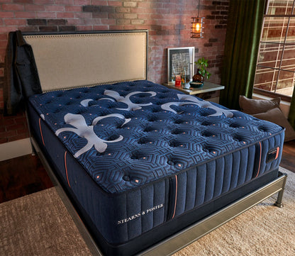 Top view of Lux Estate Medium Mattress in a bedroom setting.