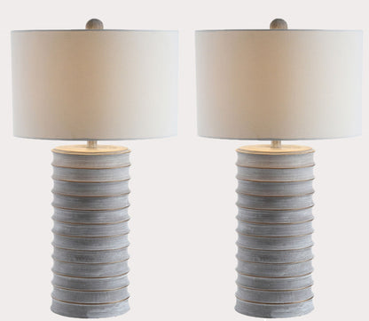 Melina White Table Lamp Set of 2 by Safavieh