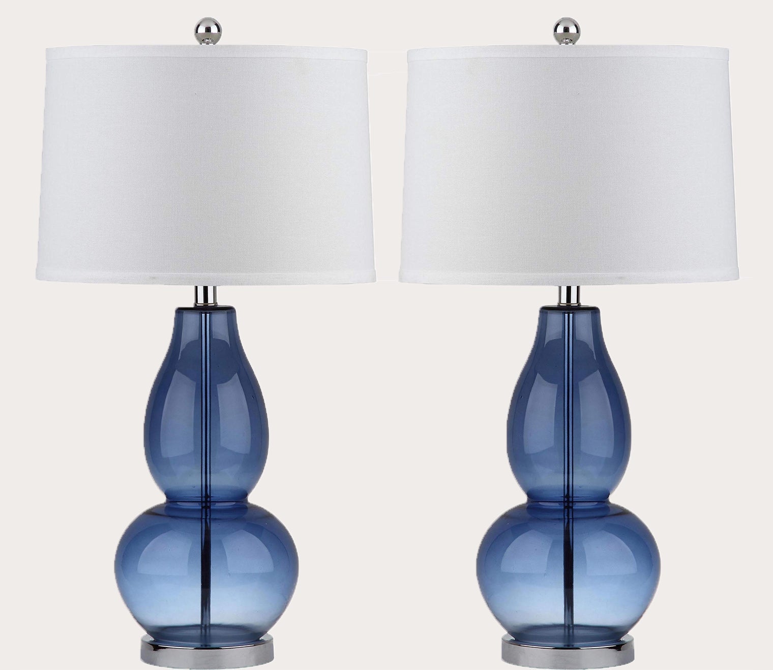 Mercurio Blue Gourd Table Lamp Set of 2 by Safavieh